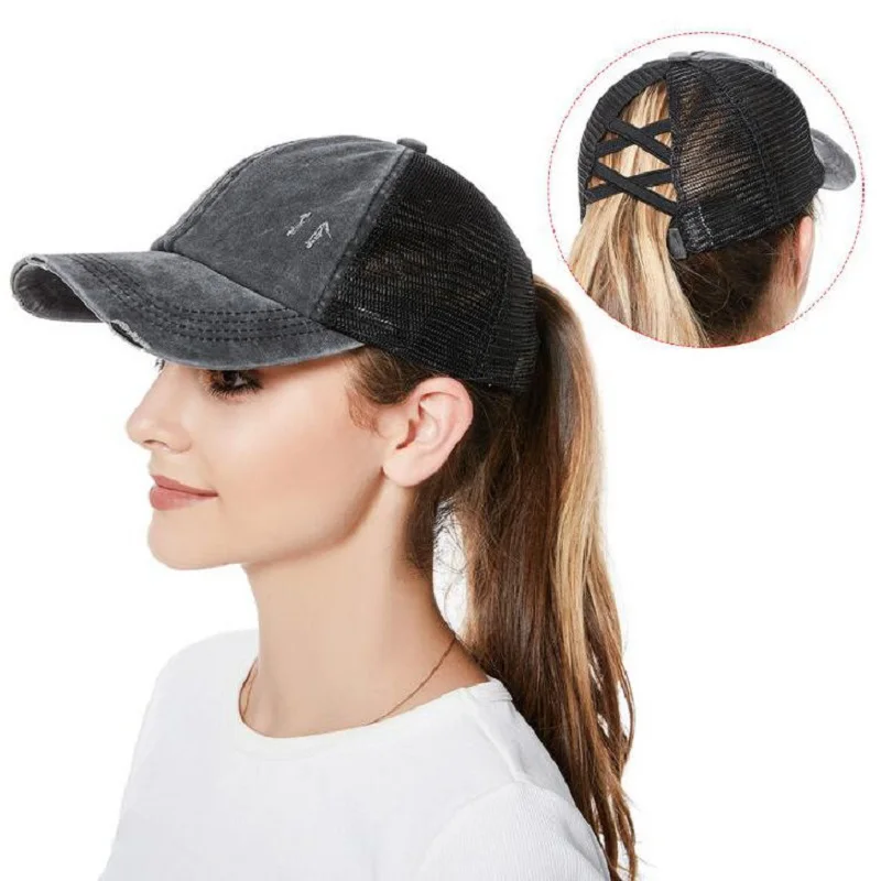 Women Ponytail Baseball Cap Snapback 