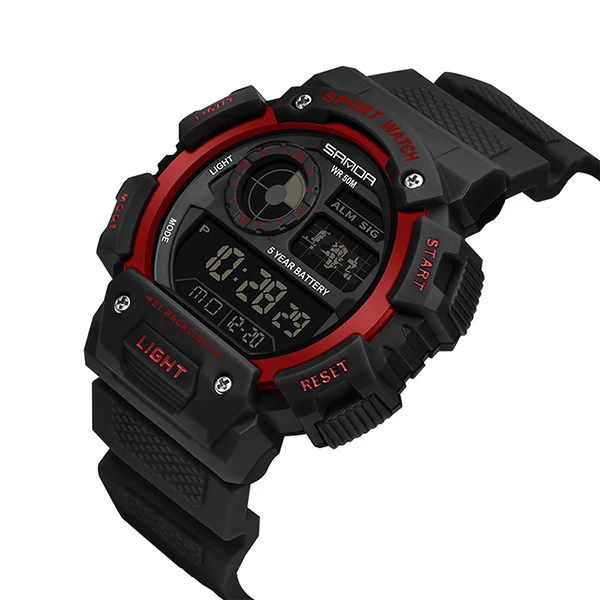 SANDA Top Brand Luxury Sports Men's Watches Waterproof Military LED Digital Quartz Watch Male relogio masculino 6009 