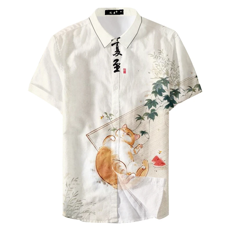 2019 летние стандартные винтажные пляжные повседневные рубашки на пуговицах с