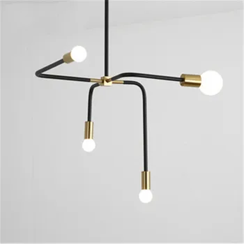 

Nordic Minimalist Restaurant Chandelier Creative Geometric Art Parlor Dining Room Bar Decoration Hanging Light Fixtures Metal AC