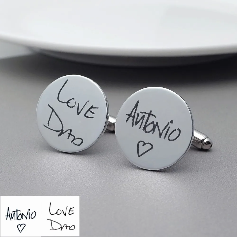 Men No.1 Dad Father Gifts Cufflinks With Velvet Bag TZG Cuff Links 