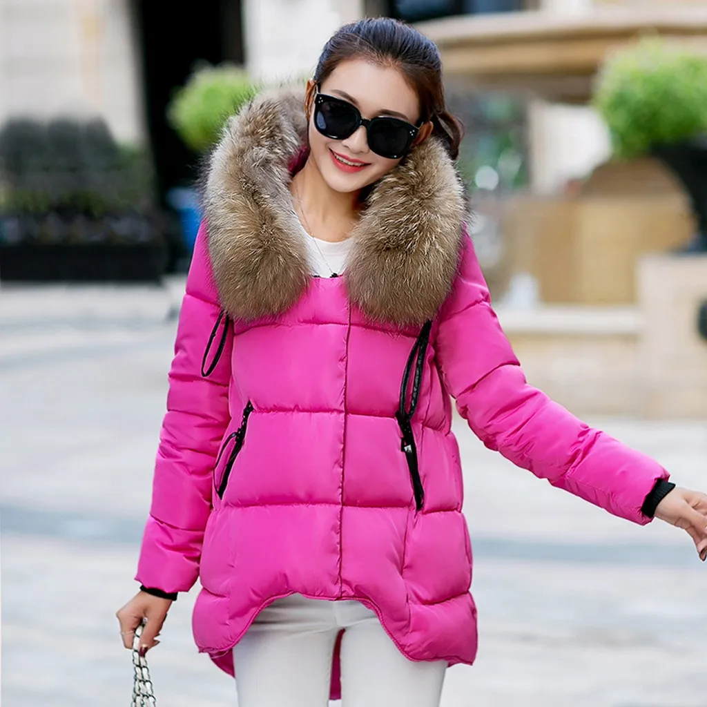Зимнее женское теплое пальто стиль Модное осеннее пальто с капюшоном из плотного хлопка с длинными рукавами повседневные свободные женские парки