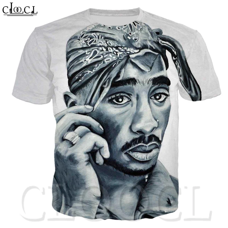 Футболка Rapper 2pac с Тупаком для мужчин и женщин Повседневная рубашка 3D принтом
