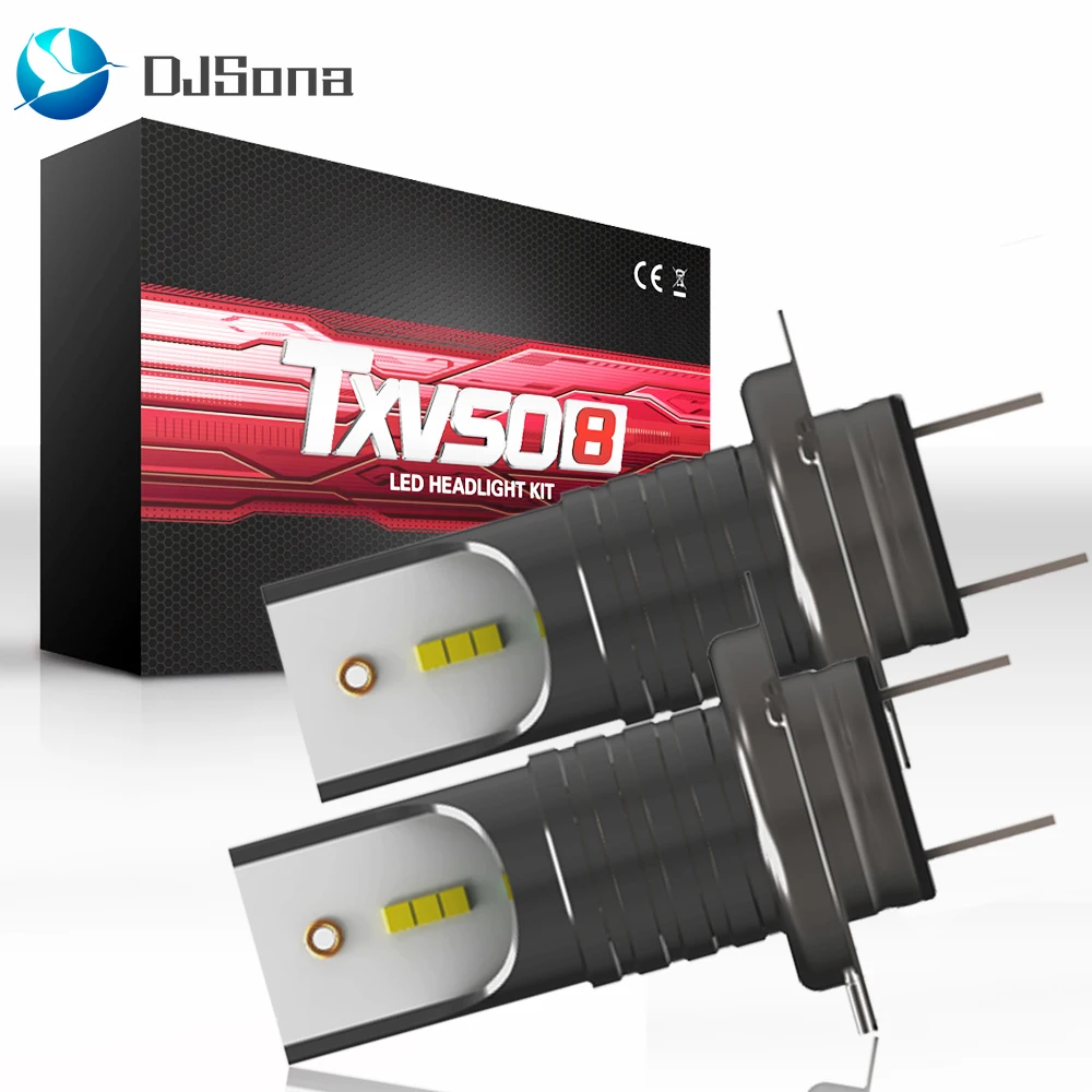 

2X 55W H4/H7 Car LED Headlight Lamp Kit 6000K White Bulb High/Low Beam LED Headlights For Auto Car