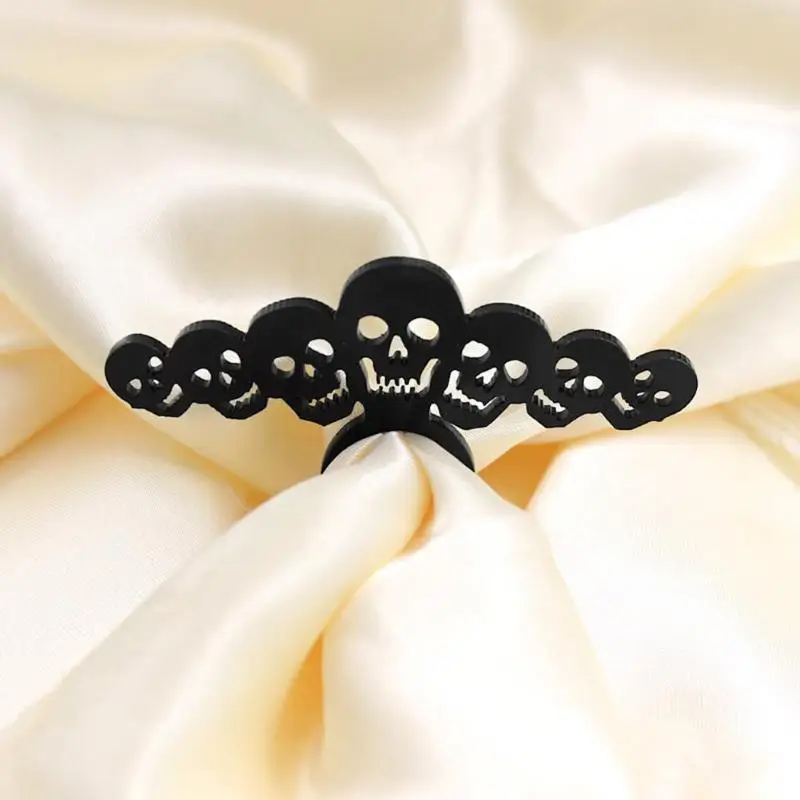 Кольцо с отверстиями в виде скелета на Хэллоуин кольцо черными черепа костяшках