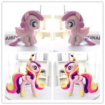 

2Pcs/Set Unicorn Plush 10" 25 CM Flurry Heart 12" 30 CM Princess Cadance Horse Action Toy Figures