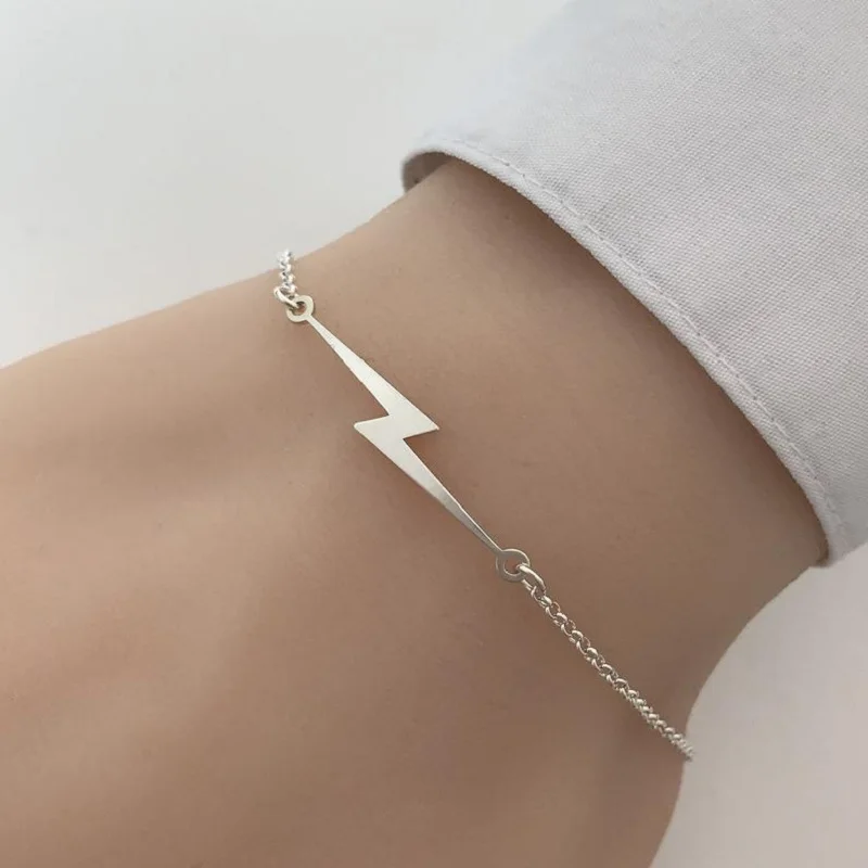 Sterling Silver Lightning Bolt Bracelet