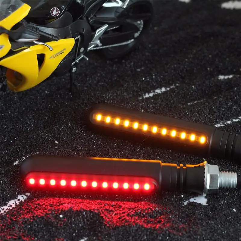 HobbyLane 4 шт. мотоцикл поворотники 24LED течёт вода мигающий мигалка торможения стоп сигналы задний светильник DRL мигалка для Honda