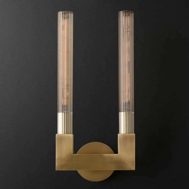 

American Retro Foyer Led Wall Lamp Bedroom Bedside Wall Sconce Copper/Black/Chrome Minimalist Wall Lights Deco Loft Luminaire