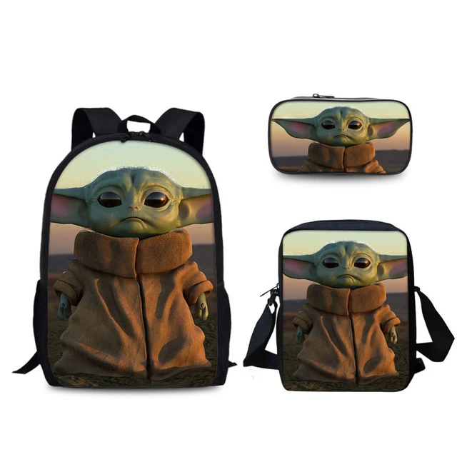 Disney Star Wars Mandalorian Baby Yoda Boy's Girl's Adult Soft Insulated School Lunch Box (One size, Blue/Green)