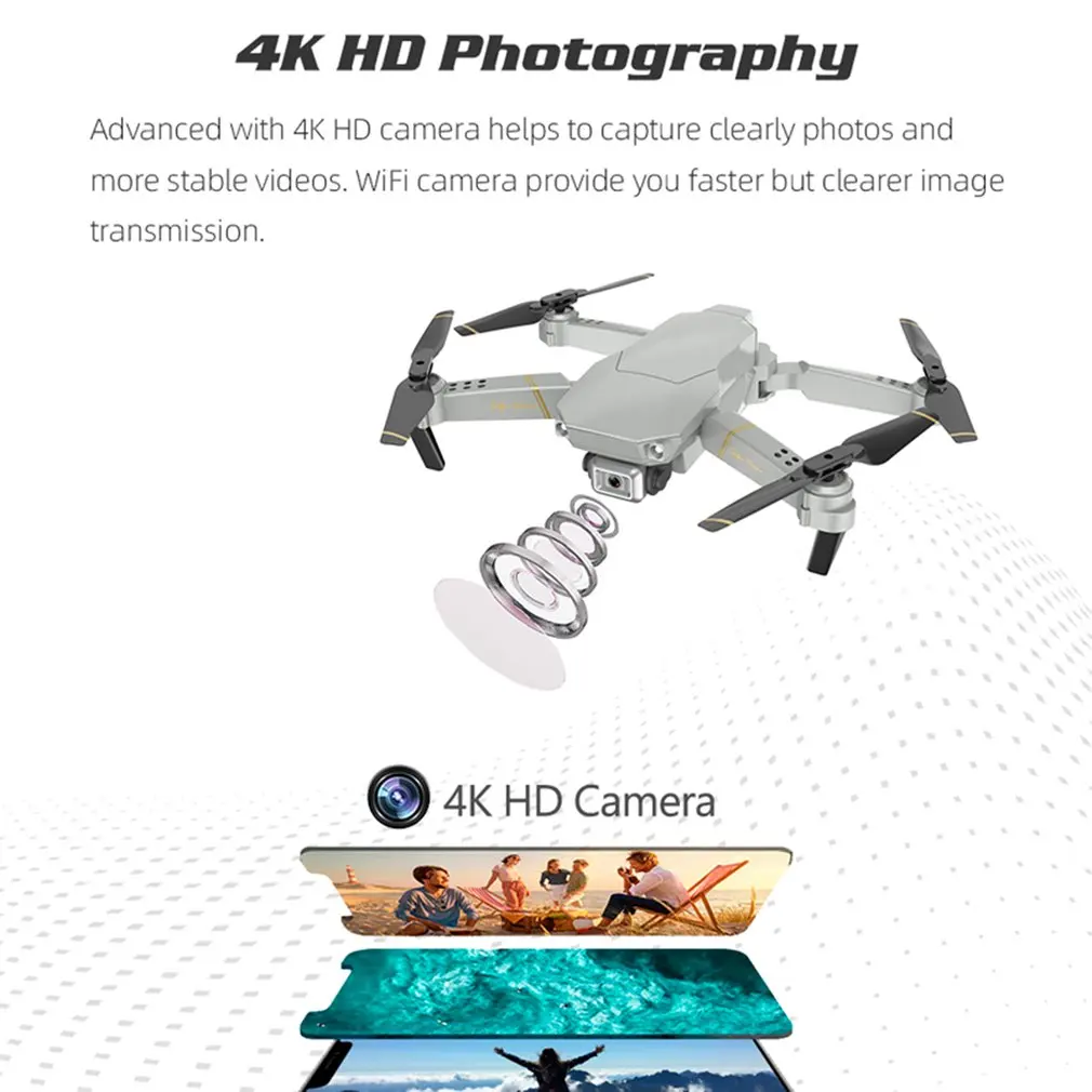 GD89 PRO wifi FPV складной Радиоуправляемый Дрон с 4K широкоугольной камерой альтитута режим удержания Вертолет Самолет VS E58