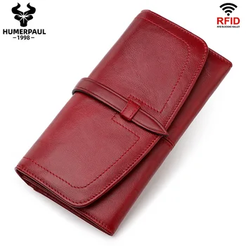 

Fashion Long Women's Wallet Many Departments Female Clutch Money Bag Leather Luxury Brand Coin Pocket Purse Lady Card Holder