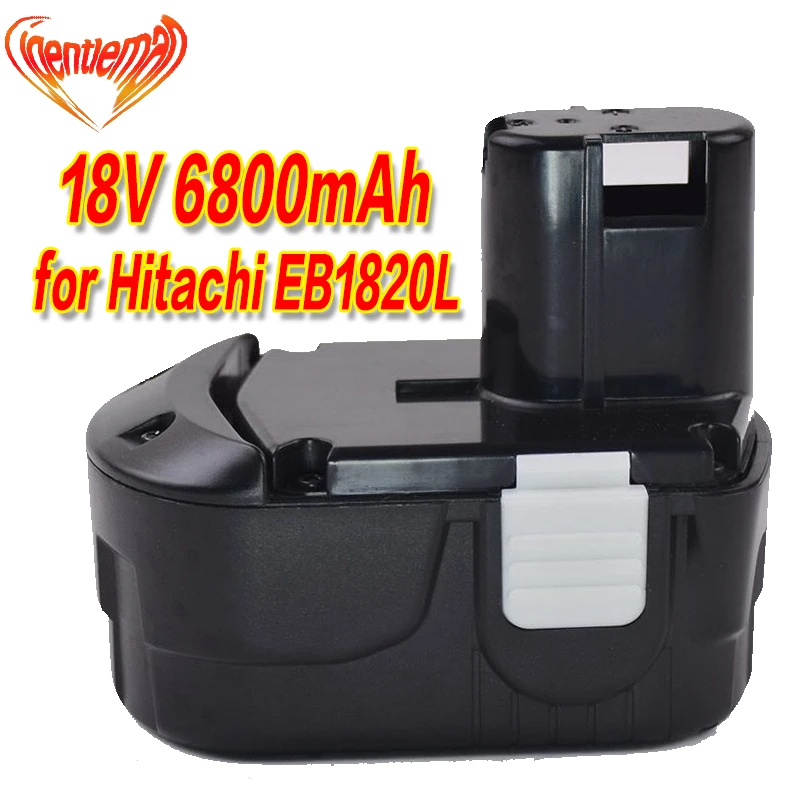 Перезаряжаемая батарея 18 в Ni MH 6800 мАч для Hitachi шуруповерта: EB1820 EB1812 EB1830H EB1833X EB18B