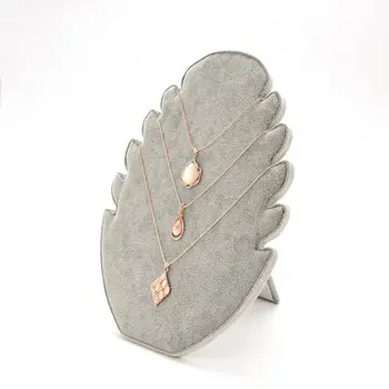 

Necklace Holder Jewelry Pendant Chain Display Black Stand Velvet Easel Organizer Rack New