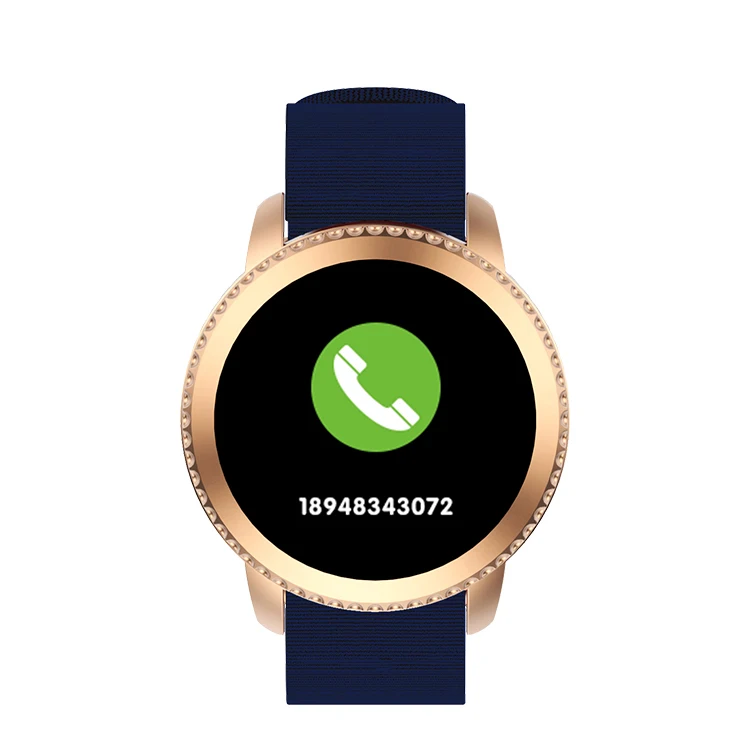 JOHOX-Smartwatch 1,22, сенсорный экран, шагомер, сон, пульсометр, движение, информация о погоде, удаленная камера, музыкальный будильник - Цвет: Синий