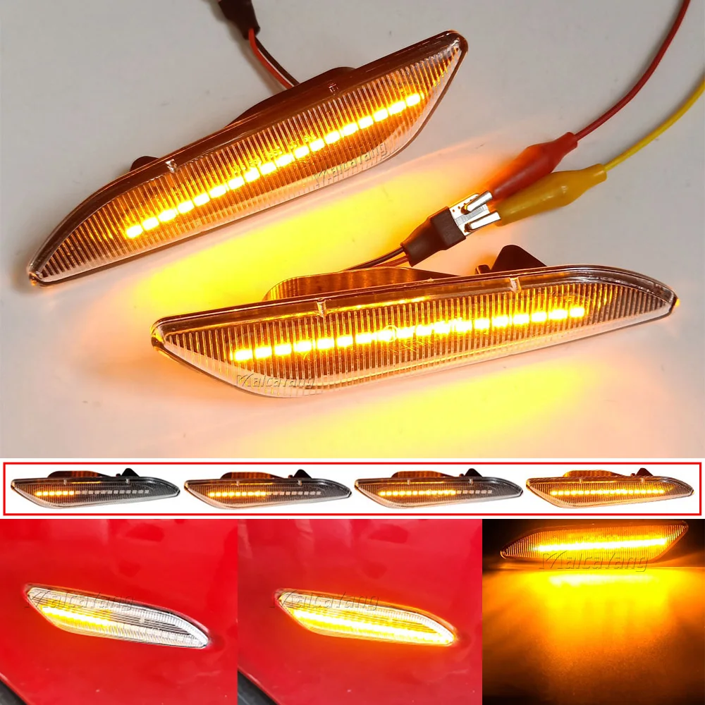Светодиодсветодиодный динамические боковые габаритные огни лампы указателей