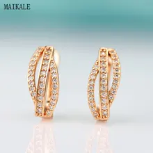 MAIKALE трендовые серьги-гвоздики неправильной формы для женщин, циркониевые серьги клипса геометрической формы, корейские модные ювелирные изделия