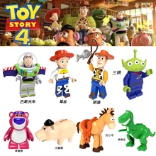 Spielzeug Story Figuren Buzz Lightyear Woody Gingerbread Lady pferd Liberty Rakete Junge Bausteine Freunde spielzeug für Kinder(China)