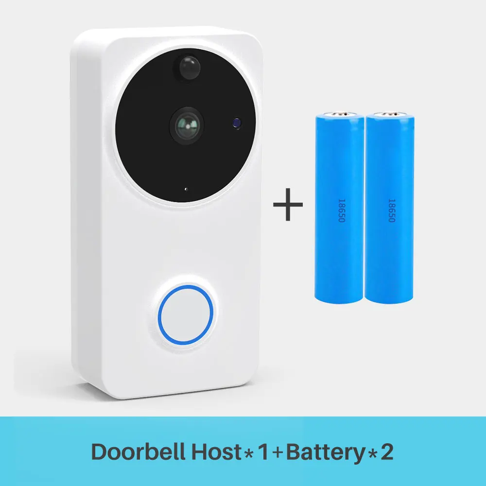 Doorbell Battery Умный IP видеодомофон Wi-Fi видеодомофон дверной звонок wifi дверной Звонок камера для квартиры ИК сигнализация беспроводная камера безопасности - Цвет: Doorbell Battery