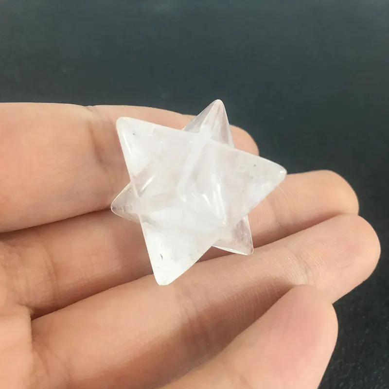 Натуральный прозрачный кварцевый Merkaba кристаллический камень лечебная энергия