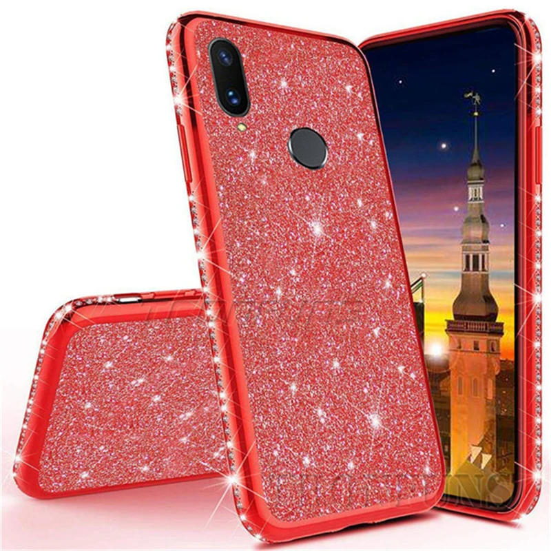 Стразы с блестками Мягкий чехол для huawei P30 P20 P Smart плюс Y9 Y7 Y5 Y6 рro рrime Honor 20i 10i 20 8X 8C 8A 8S TPU Защитный чехол