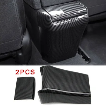 

2pcs Car Center Armrest Box Anti-kick Cover Carbon Fiber Black For Honda Civic 2016-2019 Auto Center Armrest Box Cover