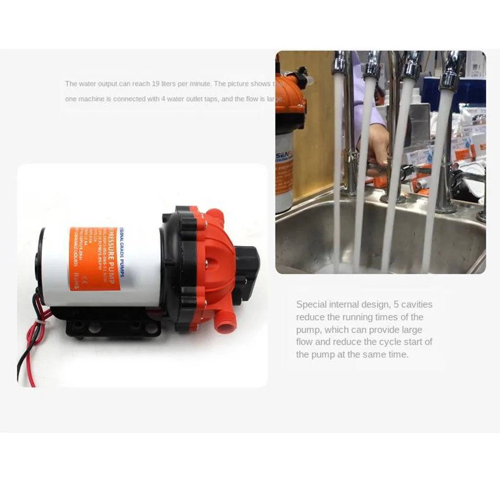 55-Series Diaphragm Water Pressure Pump for Caravan/RV/Boat/Marine Self-Priming