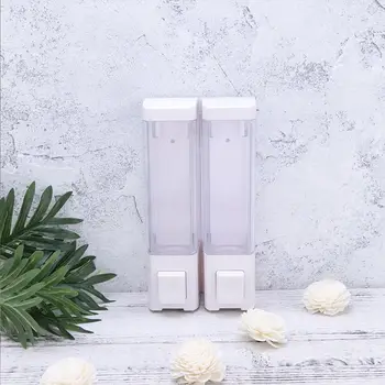 

Liquid Soap Dispenser Manual Sink Soap Dispenser ABS Material Double Heads Pump Liquid Container For Kitchen Bathroom White