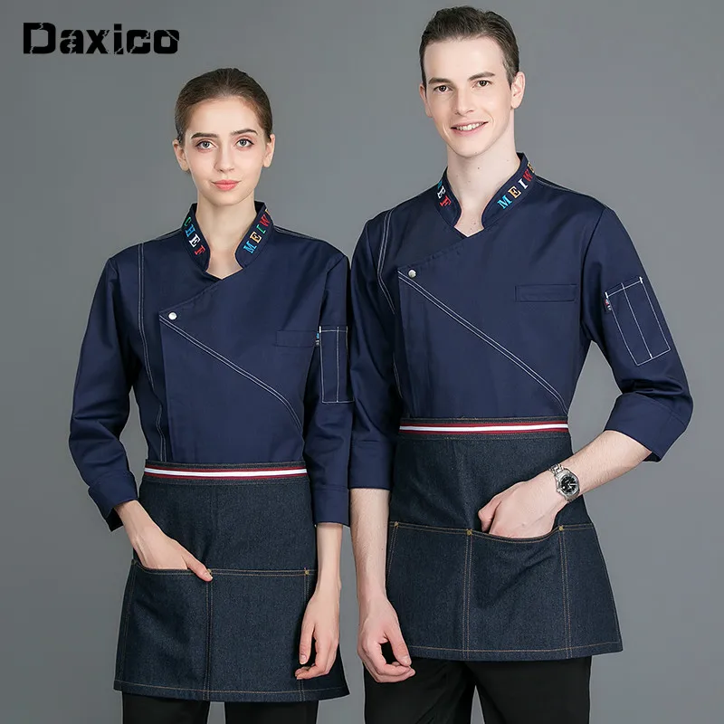 Western Restaurant Autumn Chef Jacket Man Long Sleeve Hotel Cooking Tops Women Fast Food Waiter Uniform Coffee Shop | Тематическая