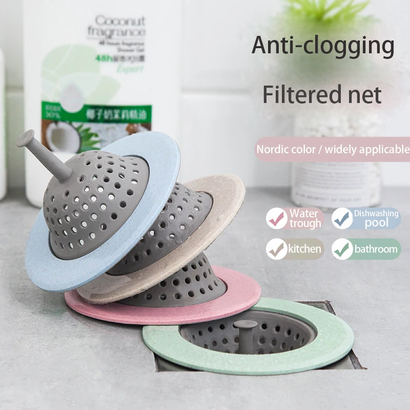 

Kitchen Sink Filter Silicone Floor Drain Cover Bathroom Sink Drain Cover Sewer Debris Filter 4 Color Optional Kitchen Accessorie