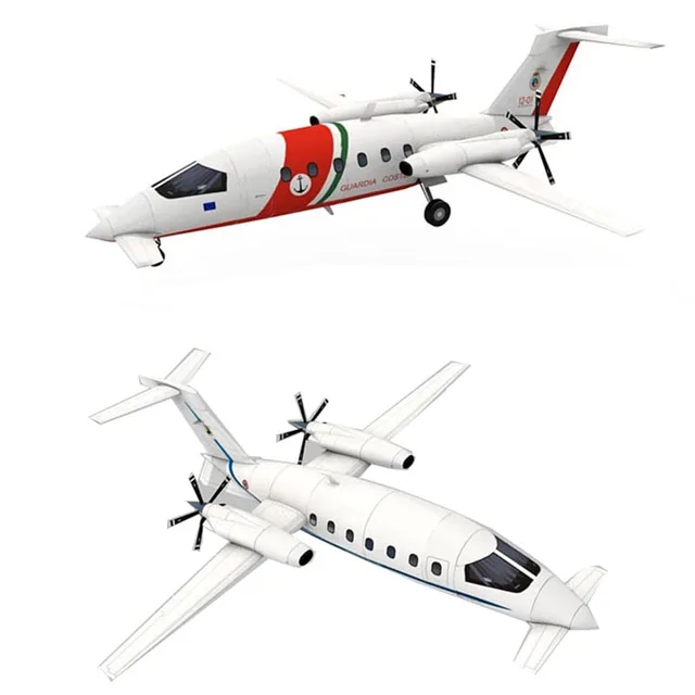 Piaggio Afandi P180 Private Aircraft Papercraft 3D Paper Model Stereo Handmade Drawings Military 1