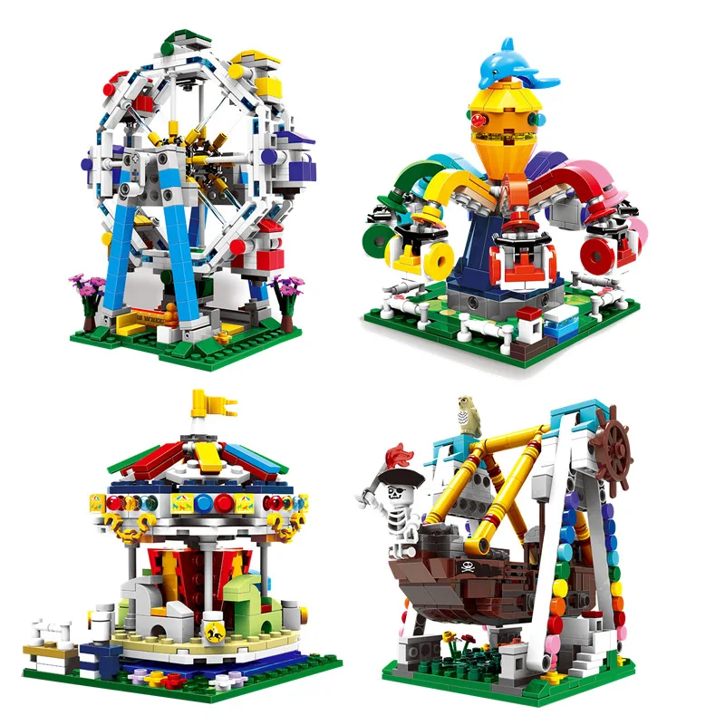 

XINGBAO Building Blocks Mini Amusement Park Ferris Wheel Building Blocks Children'S Educational Assembled Plastic Building Block
