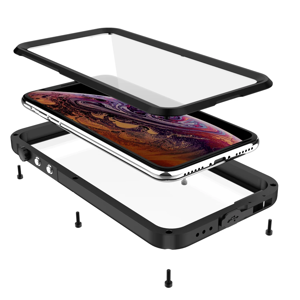 

Waterproof metal mobile phone case,for iphone x xr xs max 11 pro max phone cases,Waterproof and dustproof,Fashionable beautiful