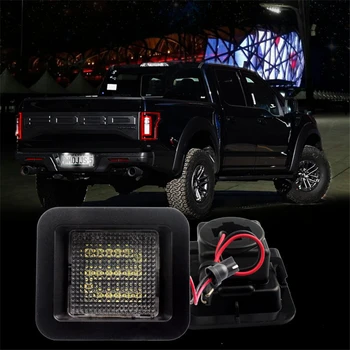 

2pcs Led License Plate Lights For Ford F150 F-150 Raptor 2015-2018 Error Free Car License Number Lamps Exterior Accessories