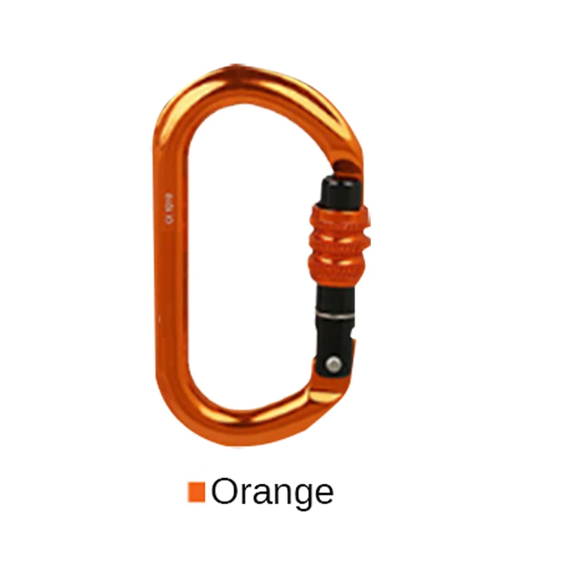 Orange 25KN Алюминиевый Сплав безопасности Пряжка с замком o-типа быстрый зажим винтовой замок 1 шт. Безопасности Карабин брелок скалолазание оборудование - Цвет: Orange
