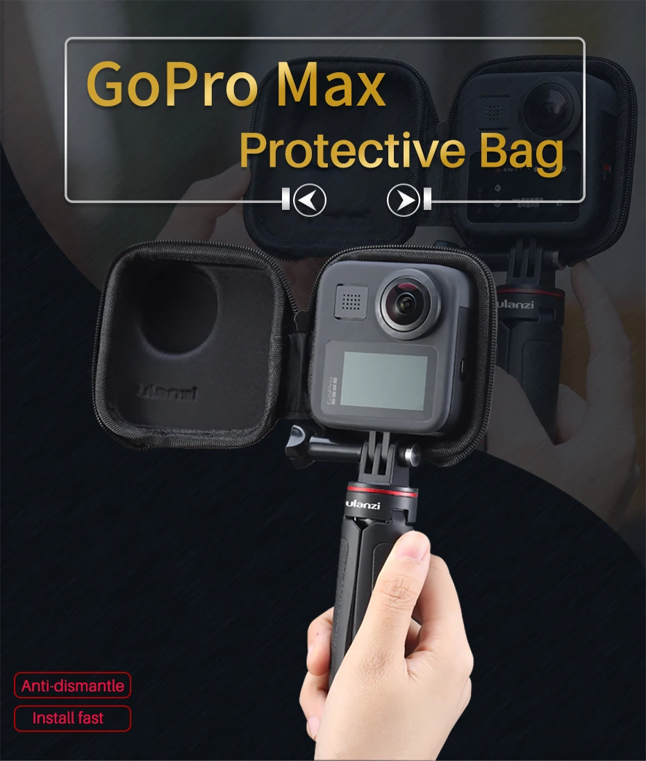 Ulanzi водонепроницаемый чехол для хранения для Gopro Max Мини Портативный защитный чехол