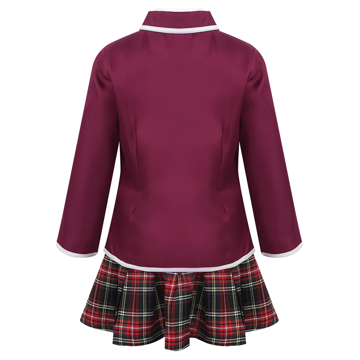 TiaoBug для детей и подростков, японский аниме косплей студентов, костюмы для девочек, британский стиль школьная Униформа пальто с вещи): рубашка с галстуком комплект с мини-юбкой
