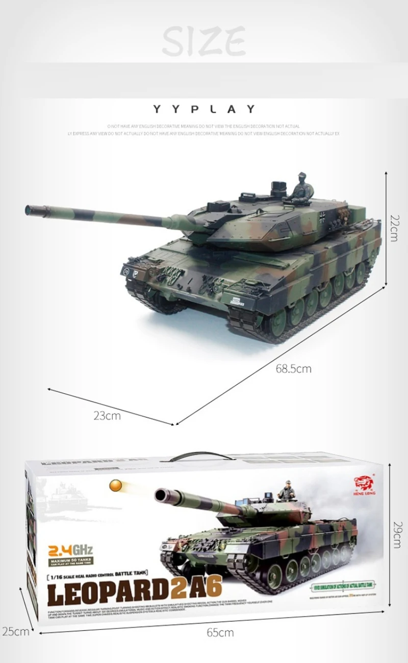3889 танки Игрушки 1:16 2,4 г немецкий Леопард 2A6 танк на ИК-управлении реальная симуляция звук излучения дыма пуля тяжелый Радиоуправляемый гусеничный Радиоуправляемый танк
