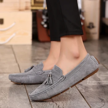 

tassel Soft Men shoes Moccasins Spring summer leather boat shoes light Loafers slip-on drive flats low-top breathable shoes men