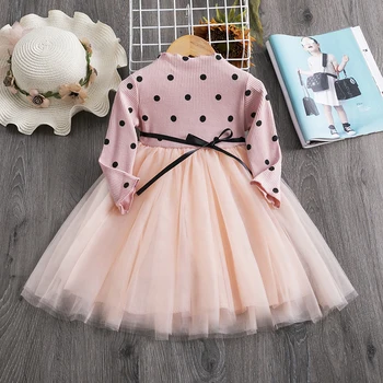 

Winter Baby Girl Baptism Dress Clothes For Newborn Infant 1 2 3 Year Birthday Party Dress Gift Long Sleeve Striped Baby Dresses