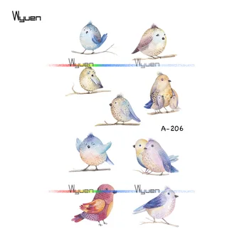 

Wyuen Birds Fake Tattoo Waterproof Temporary Translated Tattoos On Arm Hand Animal Flash Tattoo Stickers For kids A-206