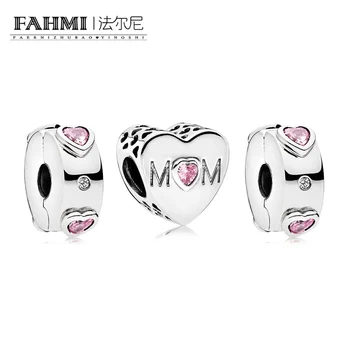 

FAHMI 100% 925 Sterling Silver New EXPLOSION OF LOVE CLIP Mother Heart Charm Pack Set RAU0448 796591FPC Free Shipping
