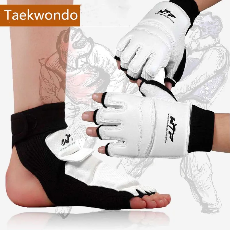 

Перчатки для тренировок на полпальца для тхэквондо, защитное снаряжение для защиты ног для кикбоксинга, боевых искусств, бокса, Муай Тай, перчатки для спортзала, перчатки для спарринга