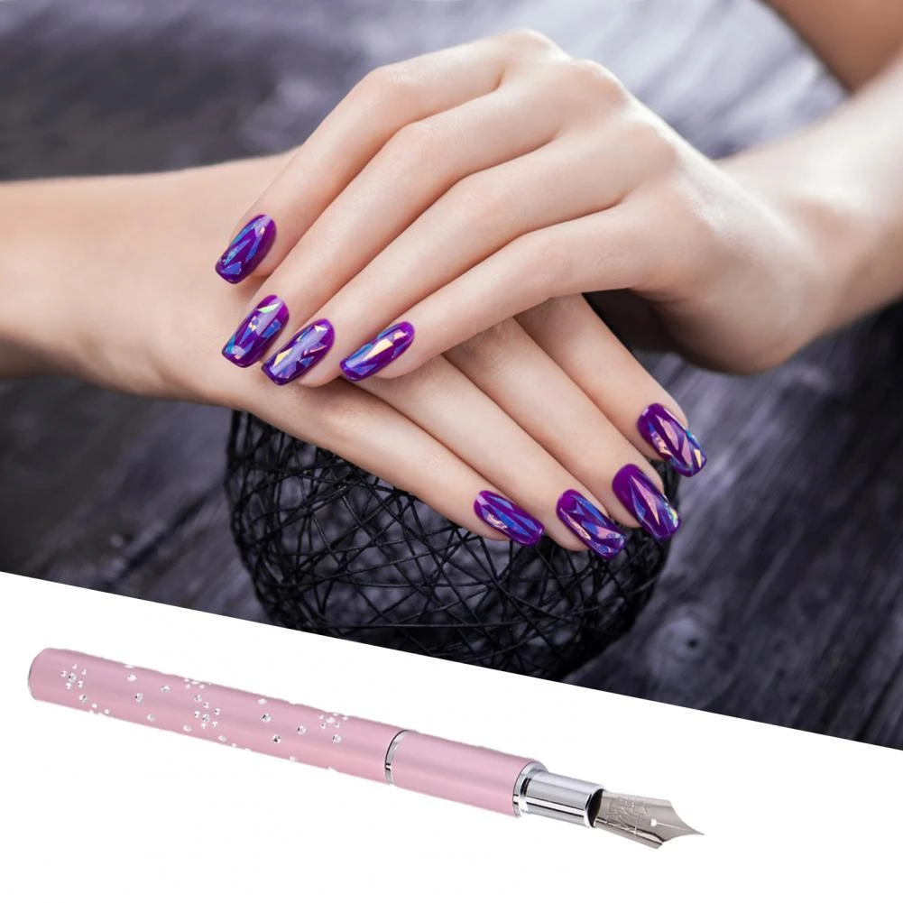 6 pz/set Nail Pen colore rosa Nail Design metallo diamante cristallo  punteggiatura penna per il professionista|Dotter| - AliExpress