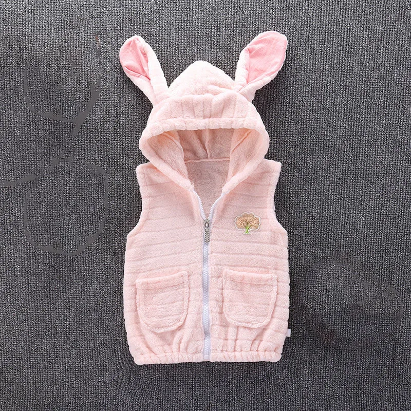 

2019 New Baby Sleeveless Hooded Wool Vest Jacket for Girls Boys Solid Tops Coat Kids Warm Cashmere Vest Outwear Clothes