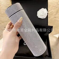 500ml Diamond water cup LED temperature display cup Smart insulation cup Diamond insulation hot water cup