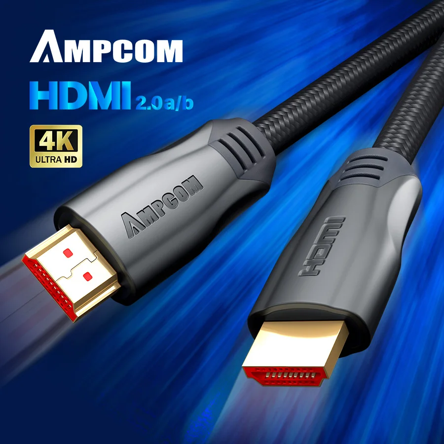 Кабель HDMI-HDMI 2.0a 2.0b, AMPCOM Инженерная серия 4 K HDMI кабель HDMI 2,0 Поддержка 3D Ethernet HDR 4:4:4 для HDTV PS4 PS3 Кабель HDMI-HDMI 2.0a 2.0b, AMPCOM Инженерная серия 4 K HDMI кабель HDMI 2,0 Поддержка 3D Ethernet HDR 4:4:4 для HDTV PS4 PS3