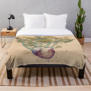 

Fennel Heart Throw Blanket Soft Sherpa Blanket Bed Sheet Single Knee Blanket Office Nap Blanket
