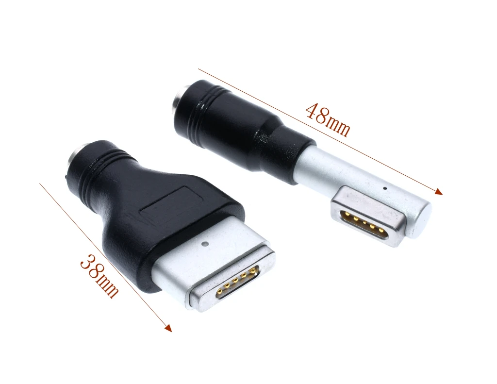 

Female to Magsafe2 5Pin T Shape Male Converter Adapter Connector for Macbook pro Air 45/60/85W/Magsafe 2 Interface DC 5.5x2.1mm
