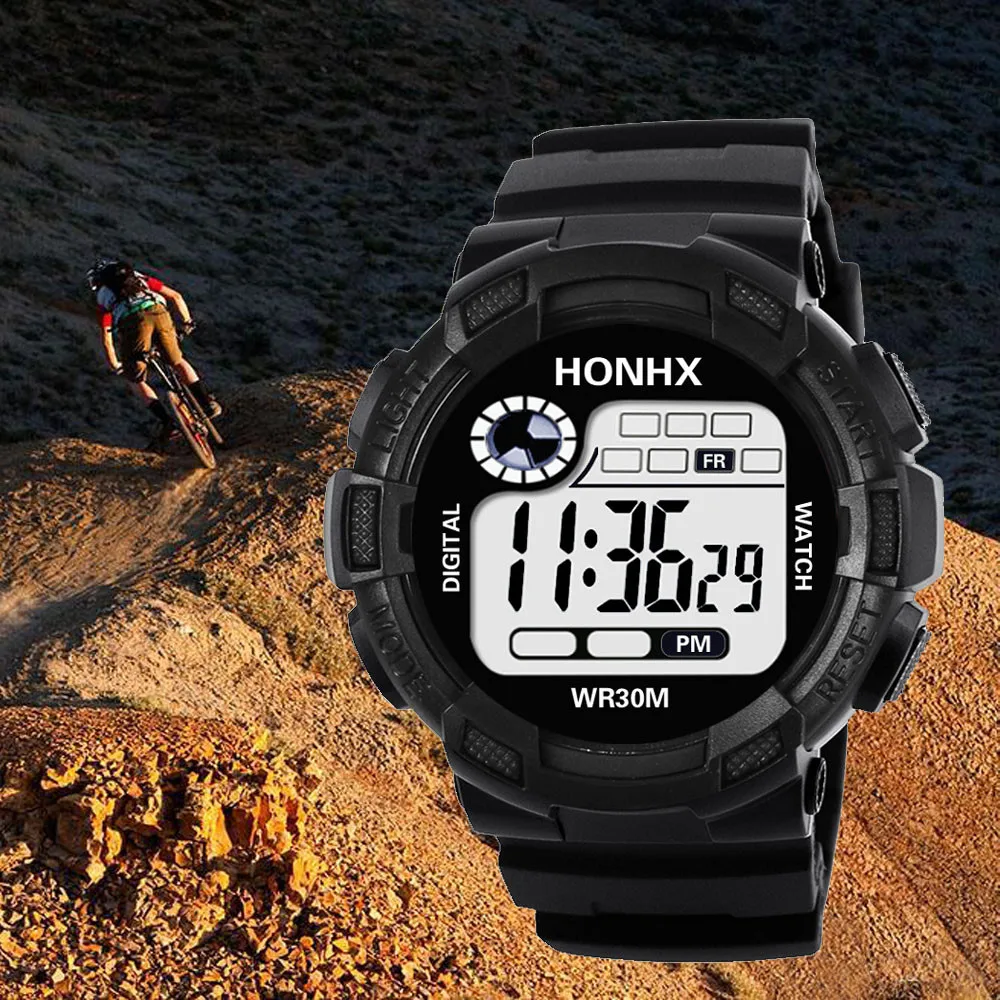 

Mens Wrist Watch Fashion Digital LED Analog Quartz Alarm Date Sports dijital kol saati reloj digital deportivo hombre reloj led